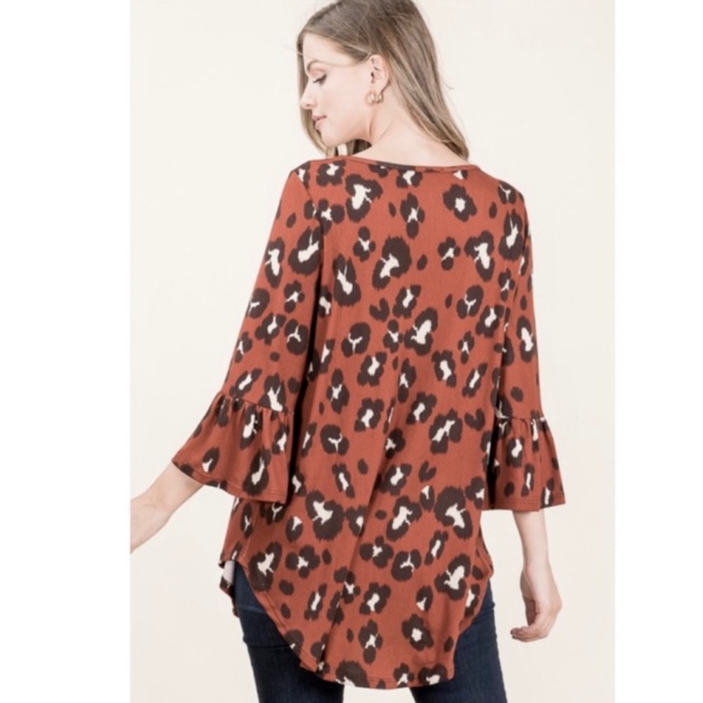 Pumpkin Spice Leopard Blouse - Picture 3 of 3